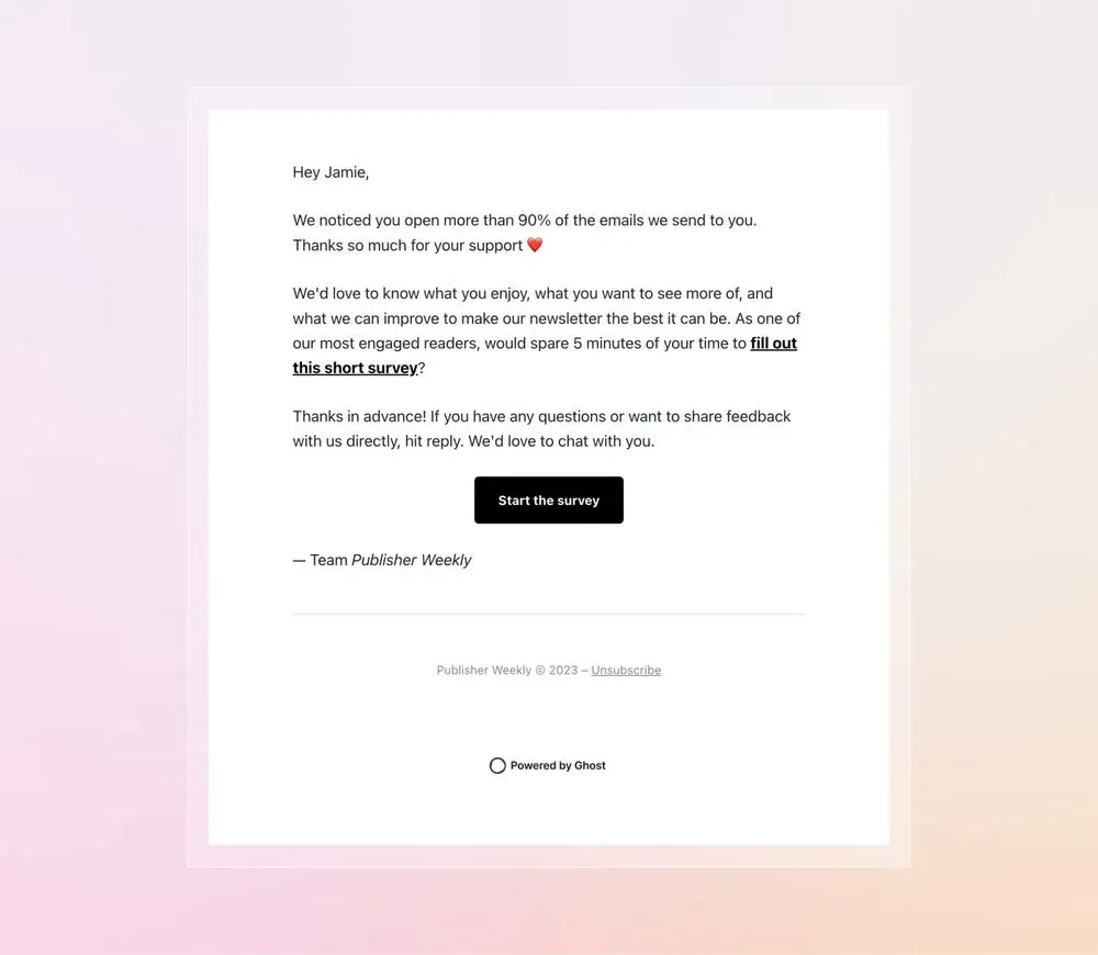 Allows removing article titles to make emails more personalized