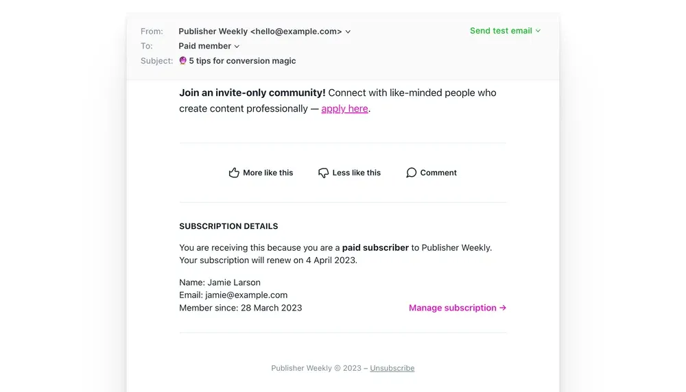 Email recipient information transparency
