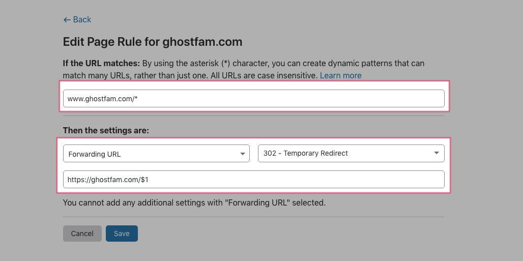 Page Rule Cloudflare