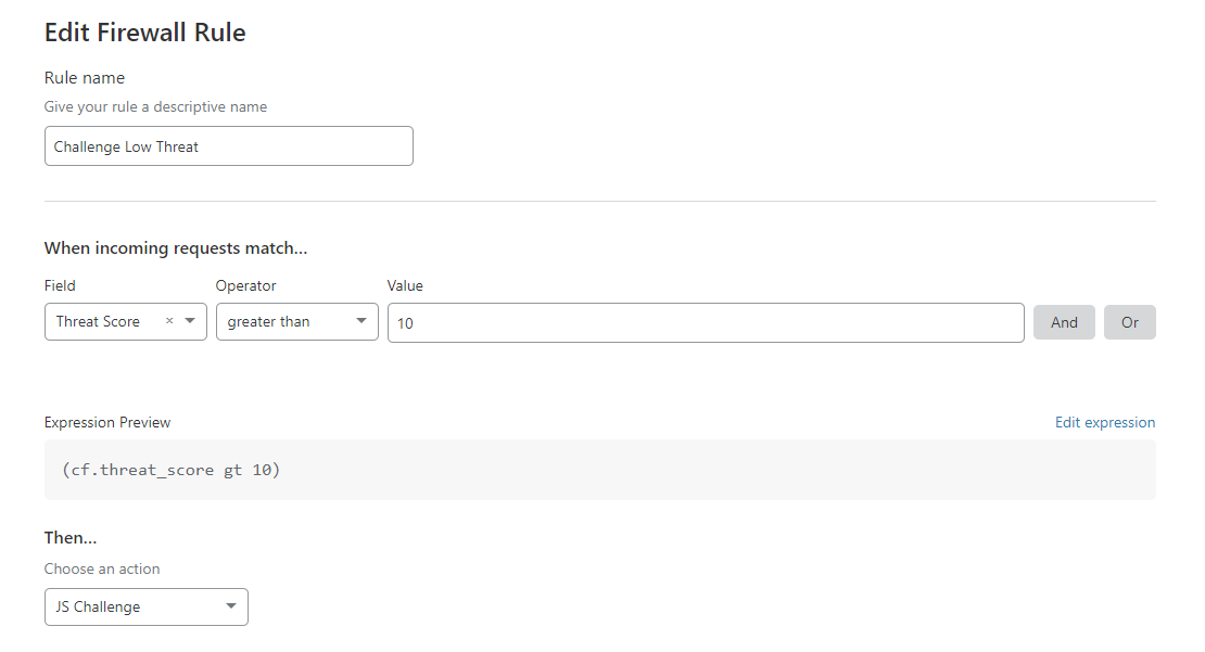 Hạn chế các request có rủi ro