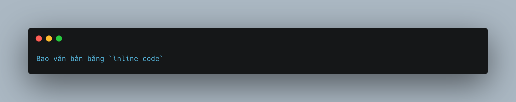 inline code
