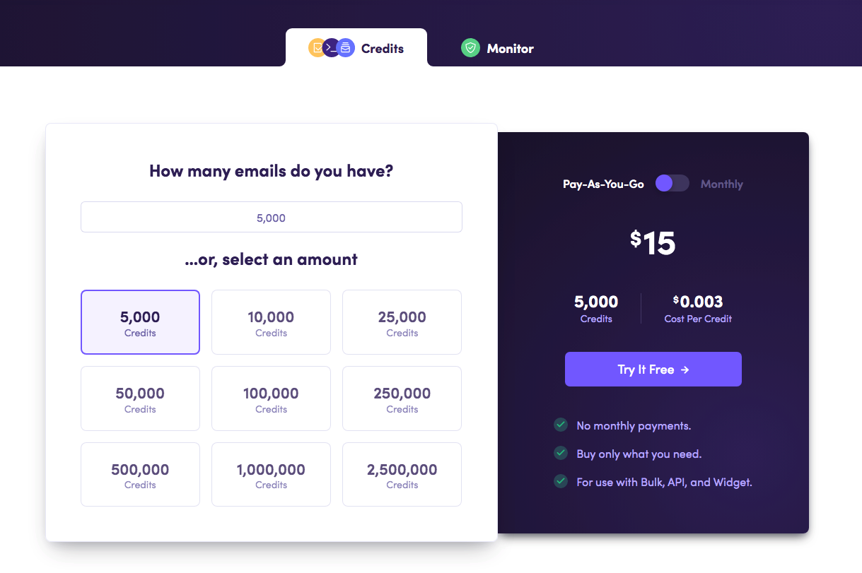 Bảng Giá Emailable