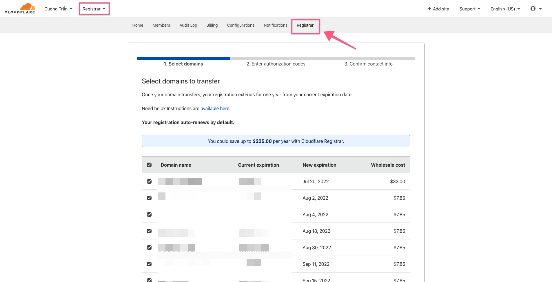 Cloudflare tự động quét các tên miền bạn đã chuyển Nameservers