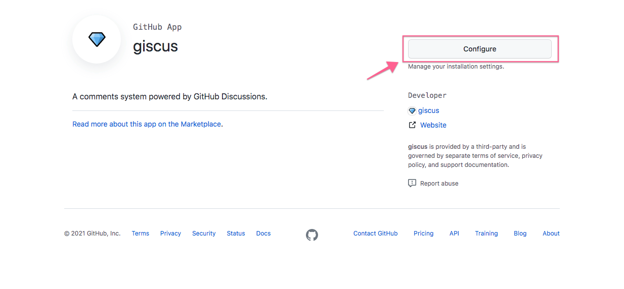 Chọn Configure để cài đặt