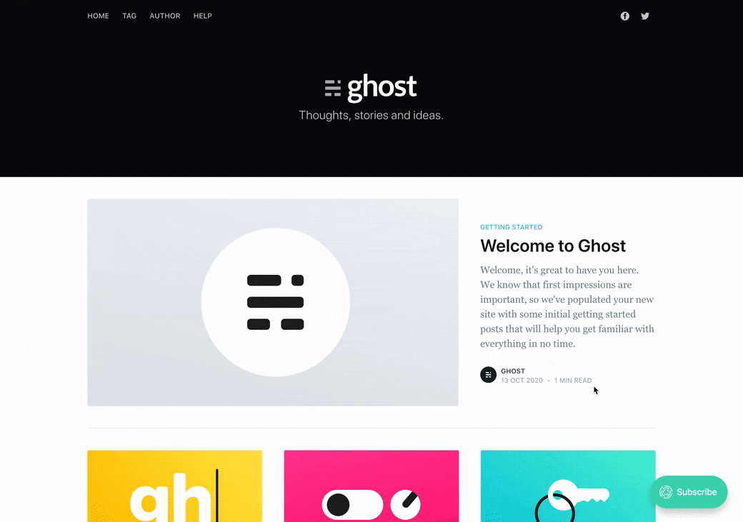 Hướng dẫn dùng cổng thông tin Ghost Portal cho Ghost CMS